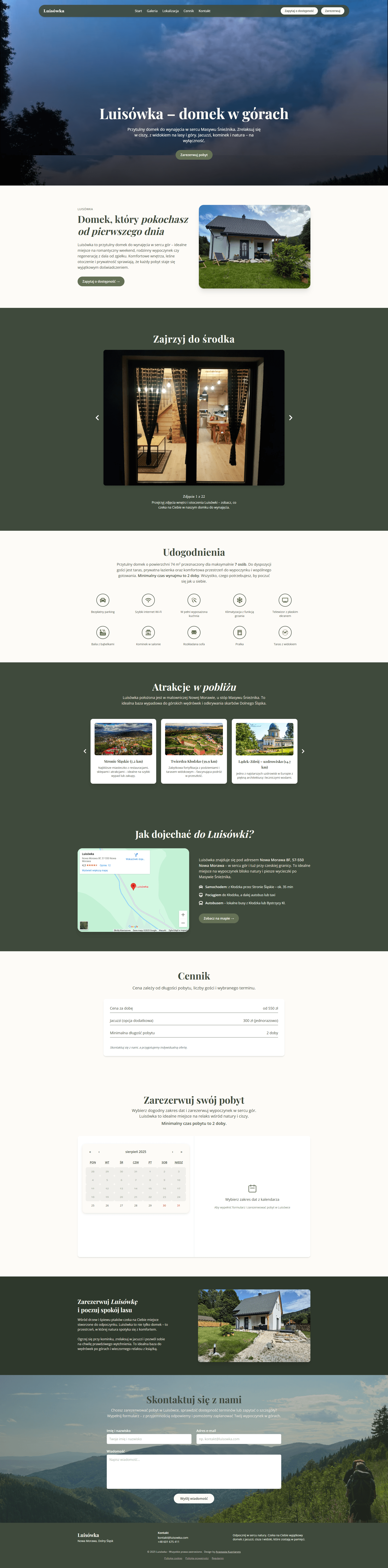 Luisówka — long website preview
