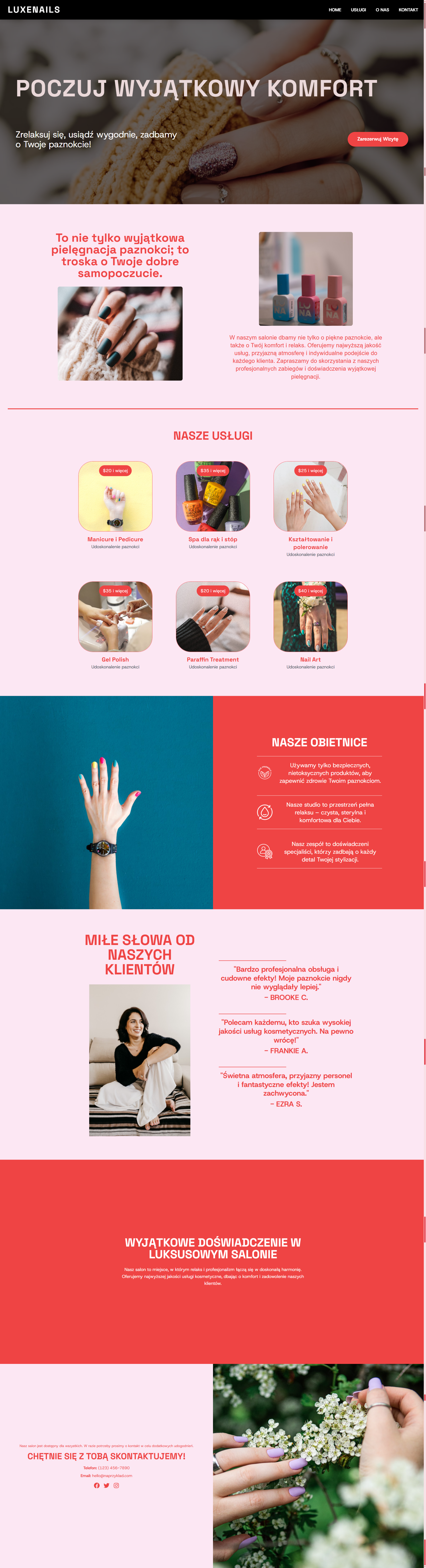 LUXENAILS — długi zrzut strony (przewijany w ramce)